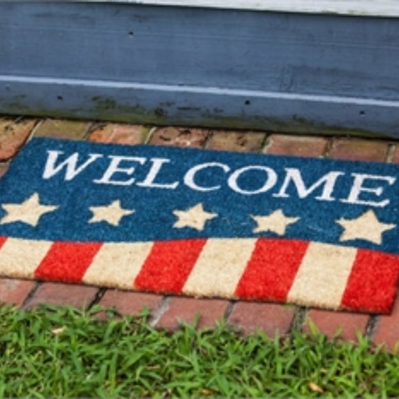 Evergreen Other - Patriotic Welcome Coir Door Mat